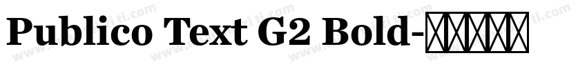 Publico Text G2 Bold字体转换